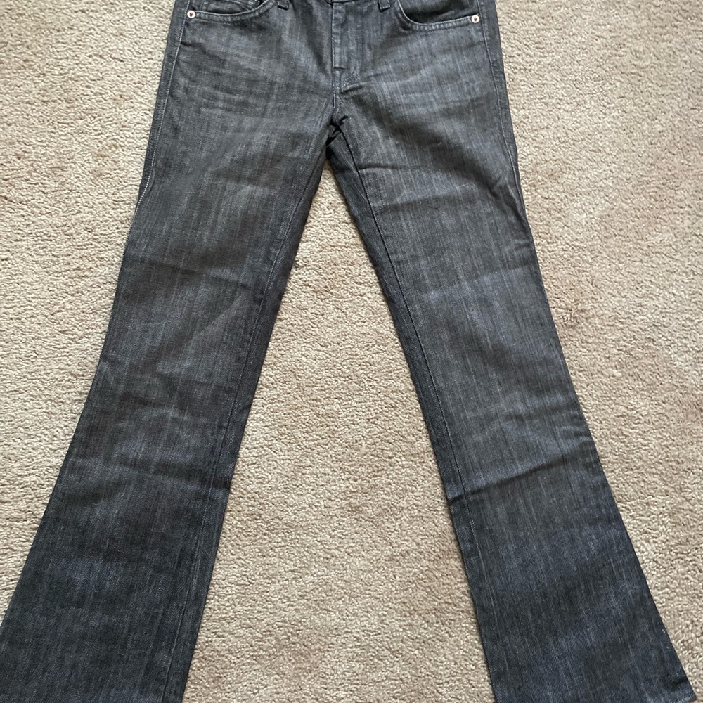 7 For All Mankind Dark Gray Flare Jeans